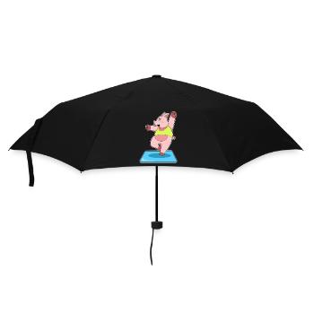 Gymnastique de fitness Yoga des cochons - Parapluie standard - noir - Devant