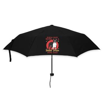 Boston Terrier Papa Chien Propriétaire Chien Cadeau - Parapluie standard - noir - Devant