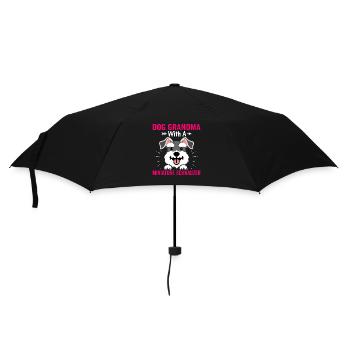 Dog Grandma with Miniature Schnauzer Funny Graphics For - Umbrella (small) - black - Front