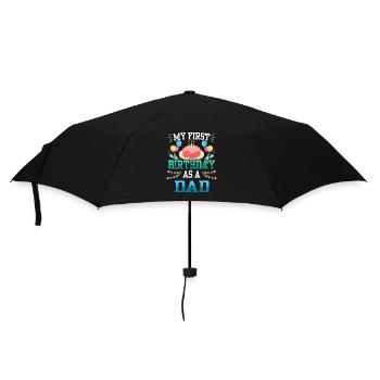 Mon premier anniversaire en tant que père papa papa - Parapluie standard - noir - Devant