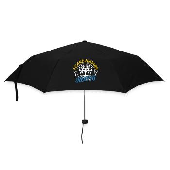 Skandinavische Wurzeln Schwedisch Skandinavien - Regenschirm (klein) - Schwarz - Vorne