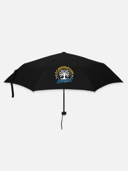 Skandinavische Wurzeln Schwedisch Skandinavien - Regenschirm (klein) - Schwarz