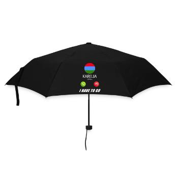 Karelia calls at Lusiger flags saying - Umbrella (small) - black - Front