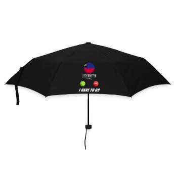 Liechtenstein ruft an Lusiger Flaggen Spruch - Regenschirm (klein) - Schwarz - Vorne