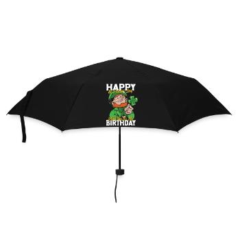 Happy St Patrick's Day My Birthday - Umbrella (small) - black - Front