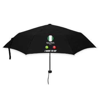Nigeria calls lusiger flags saying - Umbrella (small) - black - Front