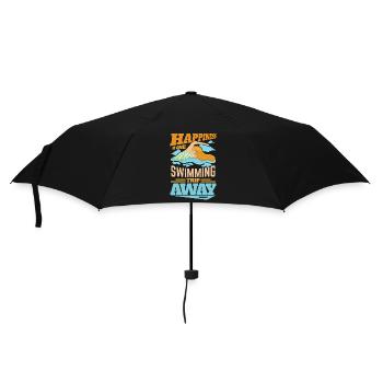 Natation Sauveteur Cours de natation Piscine extérieure Cadeau - Parapluie standard - noir - Devant