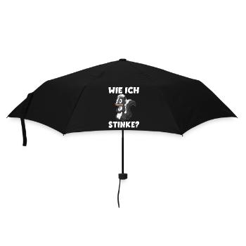 Stinktier Lustige Stinktiere Zootier Geschenk für - Regenschirm (klein) - Schwarz - Vorne