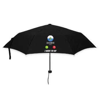 San Marino ruft an Lusiger Flaggen Spruch - Regenschirm (klein) - Schwarz - Vorne