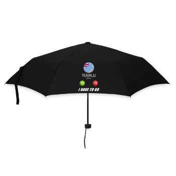 Tuvalu ruft an Lusiger Flaggen Spruch - Regenschirm (klein) - Schwarz - Vorne