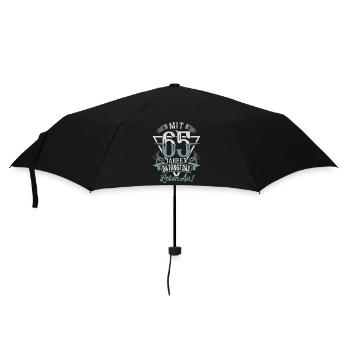 65. Geburtstag Da Fängt Das Leben An - Regenschirm (klein) - Schwarz - Vorne