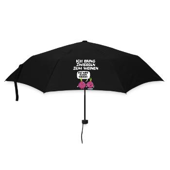 Zwiebel Spruch ich bring Zwiebeln zum weinen - Regenschirm (klein) - Schwarz - Vorne