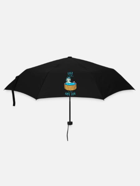 Licorne dans la piscine - La vie est meilleure dans le bain à remous - Parapluie standard - noir