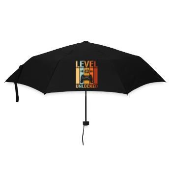 43rd Birthday Level 43 unlocked - Umbrella (small) - black - Front