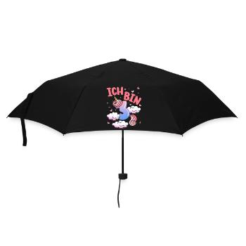 Ich Bin 3 Jahre Alt | Einhorn Thema | 3. - Regenschirm (klein) - Schwarz - Vorne