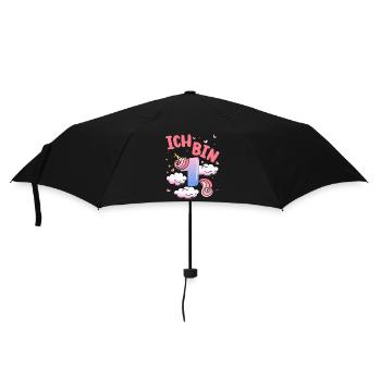 Ich Bin 7 Jahre Alt | Einhorn-thema | 7. - Regenschirm (klein) - Schwarz - Vorne