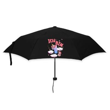 Ich Bin 1 Jahre Alt | Einhorn-thema | 1. - Regenschirm (klein) - Schwarz - Vorne