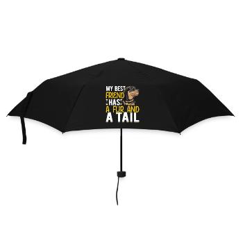 Le meilleur ami de Rottweiler a de la fourrure et de la queue - Parapluie standard - noir - Devant