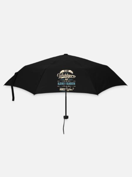 Kanu Kanufahrer Kanufahren - Regenschirm (klein) - Schwarz