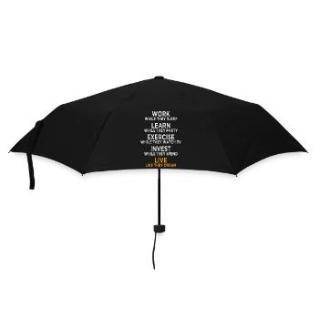 Work While They Sleep Saying Entrepreneur Success - Umbrella (small) - black - Front