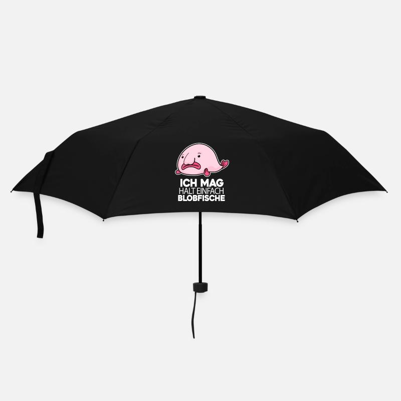Blobfisch - Regenschirm (klein) - Schwarz