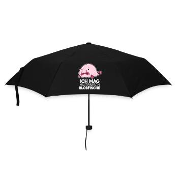 Blobfisch - Regenschirm (klein) - Schwarz - Vorne