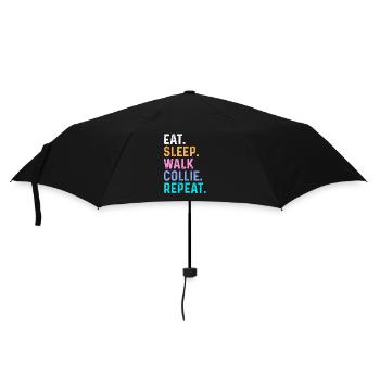 Eat Sleep Walk Collie Repeat - Umbrella (small) - black - Front