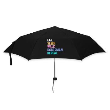 Eat Sleep Walk Doberman Repeat - Umbrella (small) - black - Front