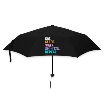 Eat Sleep Walk Shih Tzu Repeat - Umbrella (small) - black - Front