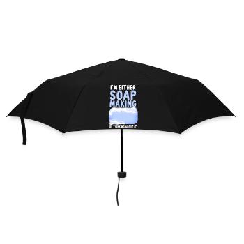 Fabrication de savon Artisanat Je suis soit - Parapluie standard - noir - Devant