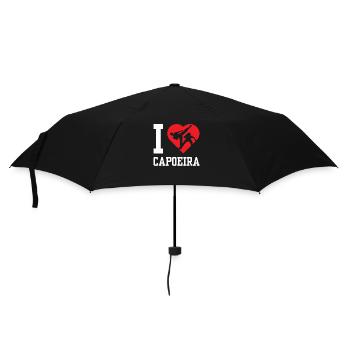 I love Capoeira Brazilian Hobby Martial Arts - Umbrella (small) - black - Front