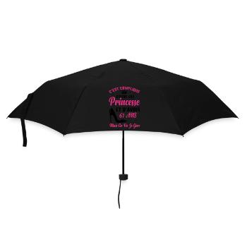 Princesse 61 Ans Idée Cadeau Anniversaire Amour - Parapluie standard - noir - Devant