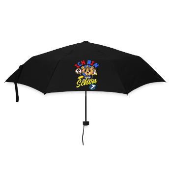 Polizei 7. Geburtstag Jungs Mädchen Geschenk - Regenschirm (klein) - Schwarz - Vorne