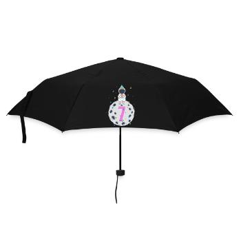 7th Birthday Space Birthday Party - Umbrella (small) - black - Front