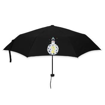 2nd Birthday Space Birthday Party - Umbrella (small) - black - Front