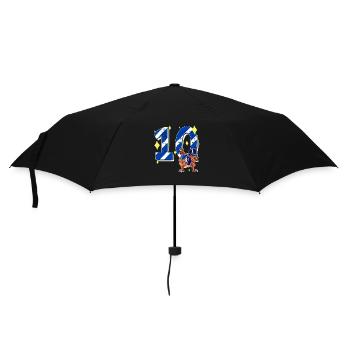 10 ans Dino American Football 10e anniversaire - Parapluie standard - noir - Devant