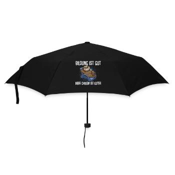 Bildung Ist Gut Aber Chillen Ist Wichtiger Faultie - Regenschirm (klein) - Schwarz - Vorne