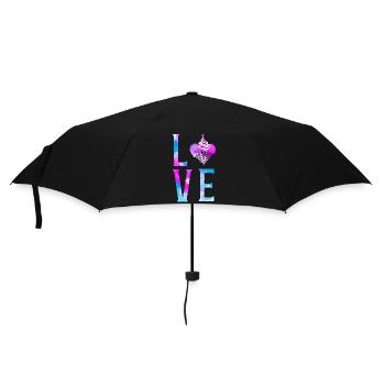 Crème glacée Aquarelle Cône Amour - Parapluie standard - noir - Devant