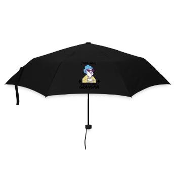 beste Oma - Regenschirm (klein) - Schwarz - Vorne