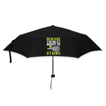 Ball Over To Beat Tennis Fun Sports Player - Umbrella (small) - black - Front