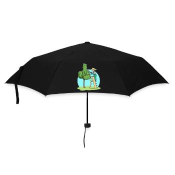 Gartengärtner Schnitthecke Mittelfinger Gartenarbeit - Regenschirm (klein) - Schwarz - Vorne