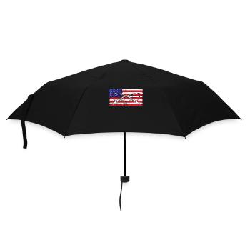 Usa Flagge Angelrute - Regenschirm (klein) - Schwarz - Vorne