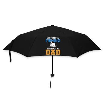Fishing Dad - Regenschirm (klein) - Schwarz - Vorne