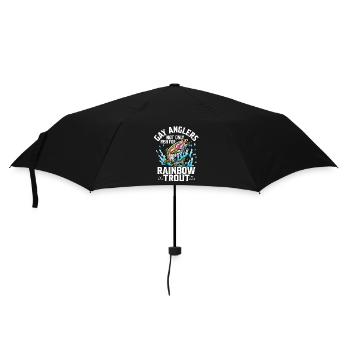 Gay Anglers Not Only Fish For Rainbow Trout Fishin - Umbrella (small) - black - Front