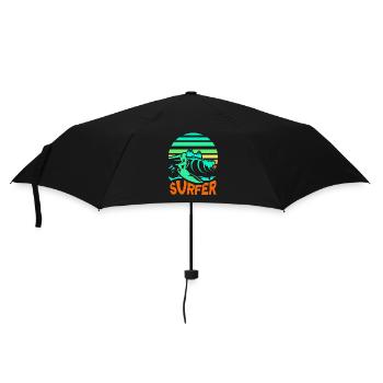 Surfer Surf planche à voile Surf - Parapluie standard - noir - Devant