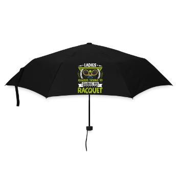Damen Versuchen Zu Schwingen Tennisschläger - Regenschirm (klein) - Schwarz - Vorne