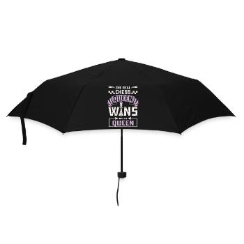 La vraie reine des échecs gagne avec sa reine - Parapluie standard - noir - Devant