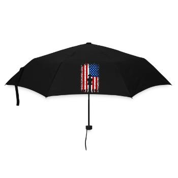 États-Unis drapeau américain Échecs - Parapluie standard - noir - Devant