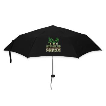 Introverted But Willing To Discuss Monsteras Monst - Regenschirm (klein) - Schwarz - Vorne