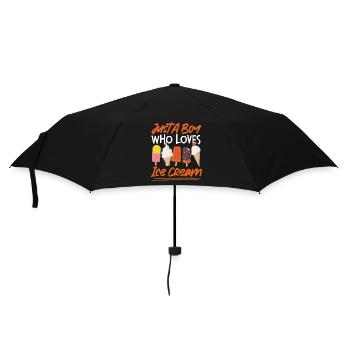 Ice Cream Boy Cone Popsicle Just A - Umbrella (small) - black - Front